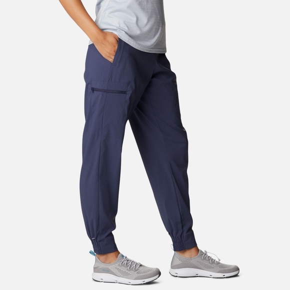 Columbia Hiking Jogger Omni-Shade 50 UPF Blue Nocturnal Size 2XL Adjustable Hem - Picture 2 of 7